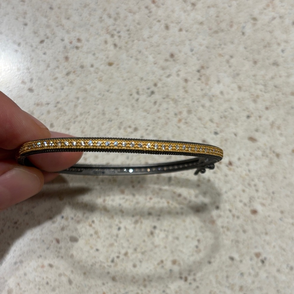 Elegant Gold and Silver Bracelet 925 Sterling Freida Rothman